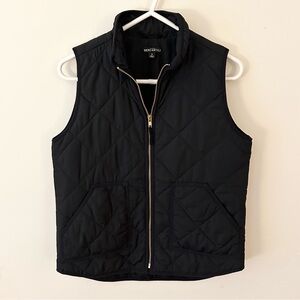 J. Crew Mercantile Black Quilted Vest